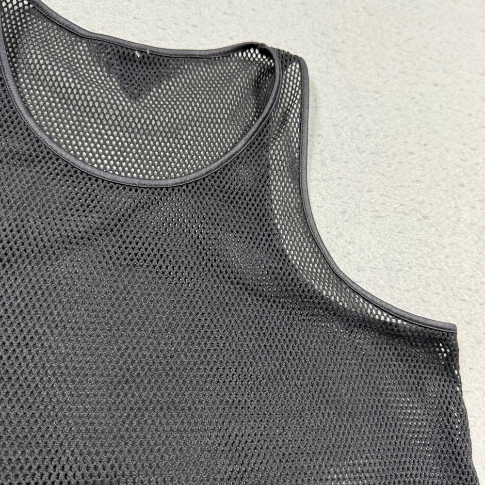 Alo Yoga Black Mesh Tank Top Sleeveless Athletic Gym Layering Shirt